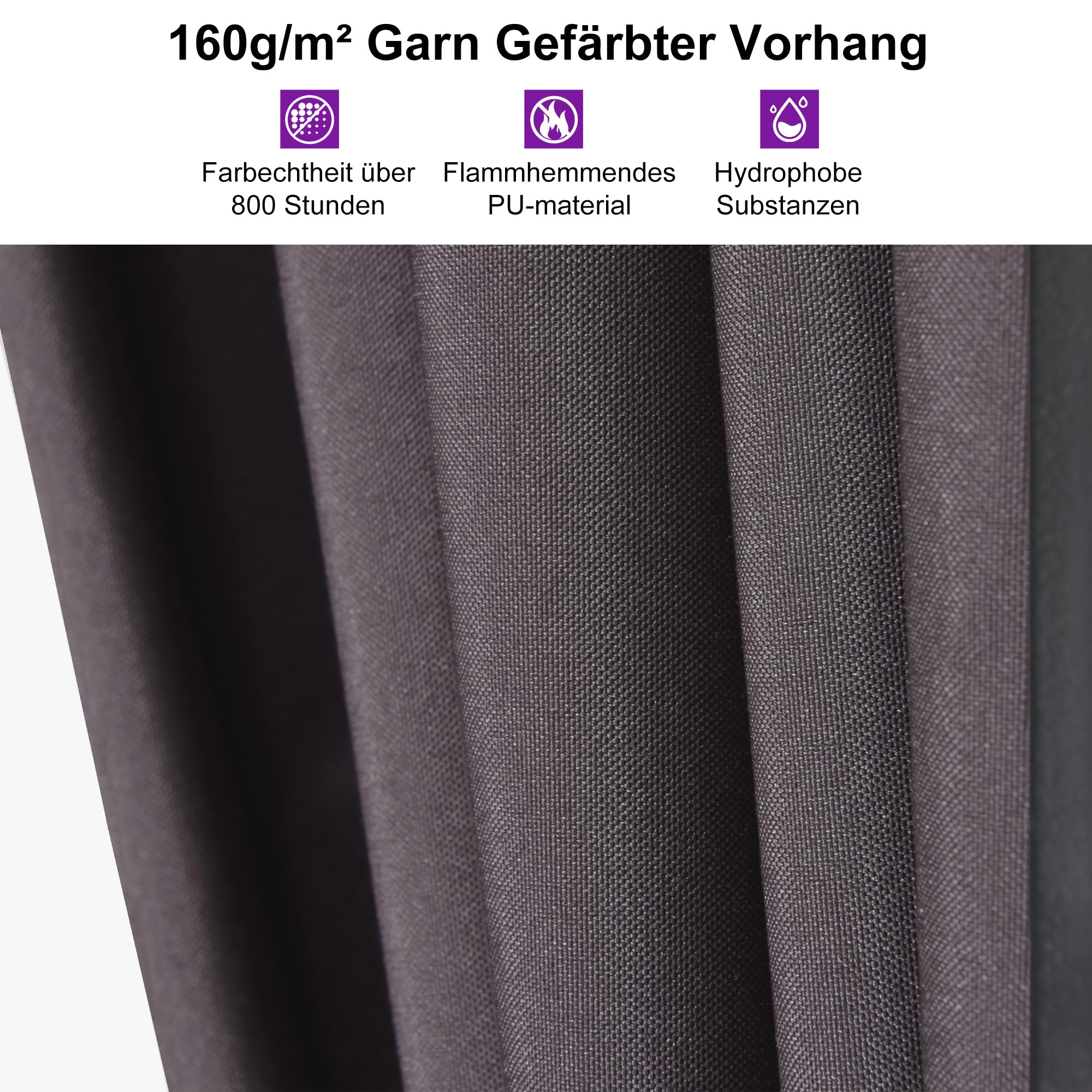 PURPLE LEAF Gartenpavillon 3.65 x 6 m Festem Dach, Basisch Pavillon Wasserdicht Stabil Winterfest Alu Pavillon mit Seitenwänden Hardtop Gartenpavillon mit Stahldach, Grau 4