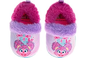 Sesame Street Slippers for Girls and Boys Elmo Cookie Monster Big Bird Abby Slipper Boots Warm Fluffy House Shoes Sizes: 3-4 Infant 5-10 Toddler