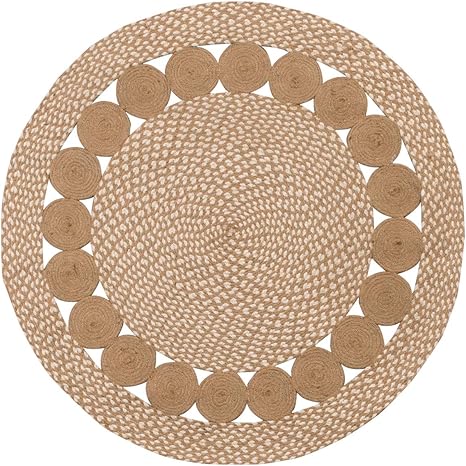 VidaXL Tovagliette 4 pz Naturale Neutro 38 cm Rotonde in Juta