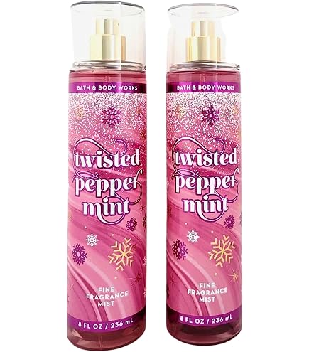 Lot De 2 Bougies Bath & Body Works Twisted Peppermint – 3 Mèches – 14,5 Oz