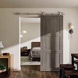 CCJH 6FT Sliding Barn Door Track Kit Internal Stainless Steel Hardware System view 3