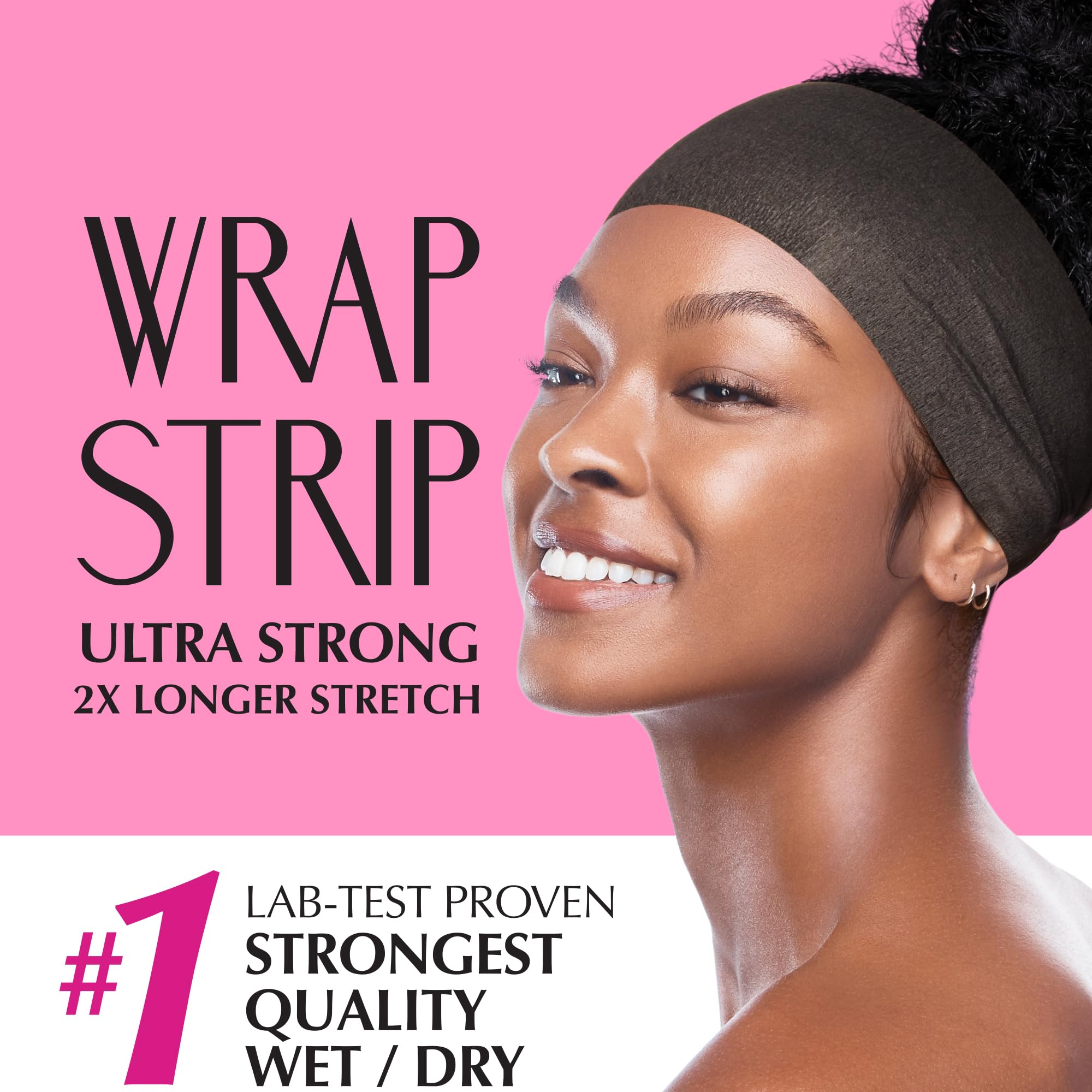 Red by Kiss Hair Wrapping Strip, Ultra Strong 2X Longer Stretch, 40 Strips, Suitable for Wet/Dry Hair, White, Styling Paper for Sleek Hairstyles (3.5