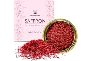 SJESTORE Herbal Heaven Finest Pure Premium All Red Saffron Threads 2G golden saffron, Saffron For Tea, Paella, Rice, Desserts, Golden Milk and Risotto