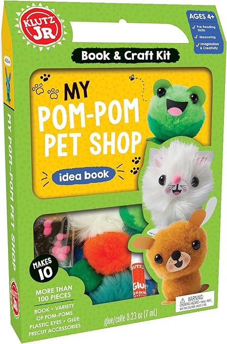 Amazon Com Klutz My Pom Pom Pet Shop Craft Kit Klutz Toys Games