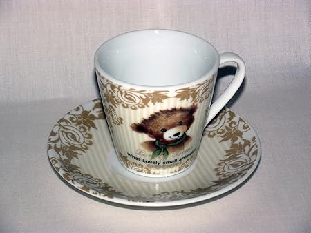 Espresso-Set im Geschenk-Koffer - 12-teilig - im süßen Bären-Design