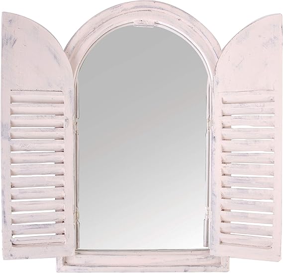 Espejo Con Puertas Madera Diseno Retro Amazon Es Hogar