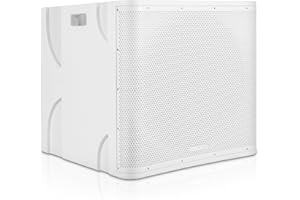Sound Town CARME Series 1600W 18” Powered Subwoofer with DSP, LPF, Birch Plywood, White (CARME-18SWPW)