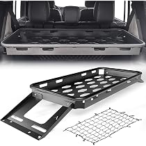 thumbnail image 2 of Hooke Road Rear Interior Cargo Rack Basket For Jeep Wrangler JK JL 4Dr (2007-2025) – Black Steel 2 of 4