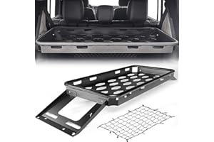 YZONA Rear Trunk Cargo Storage Rack Compatible for 2007-2025 Jeep Wrangler JK JKU & JL JLU Unlimited 4 Door Hardtops, Interior Luggage Rack Shelf for Camping Gear (350 LBS)