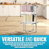 BARGAINS-GALORE 3 Tier Electric Clothes Airer 220W Heated Drying Rack view 5