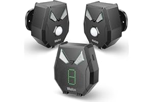 WULOO Solar Wireless Driveway Alarm, Outdoor Motion Sensor Detector Alarms Driveway Alert System 2000ft Long Range with Rechargeable Battery, Outside Weatherproof/Expandable (1 Receiver and 2 sensors)