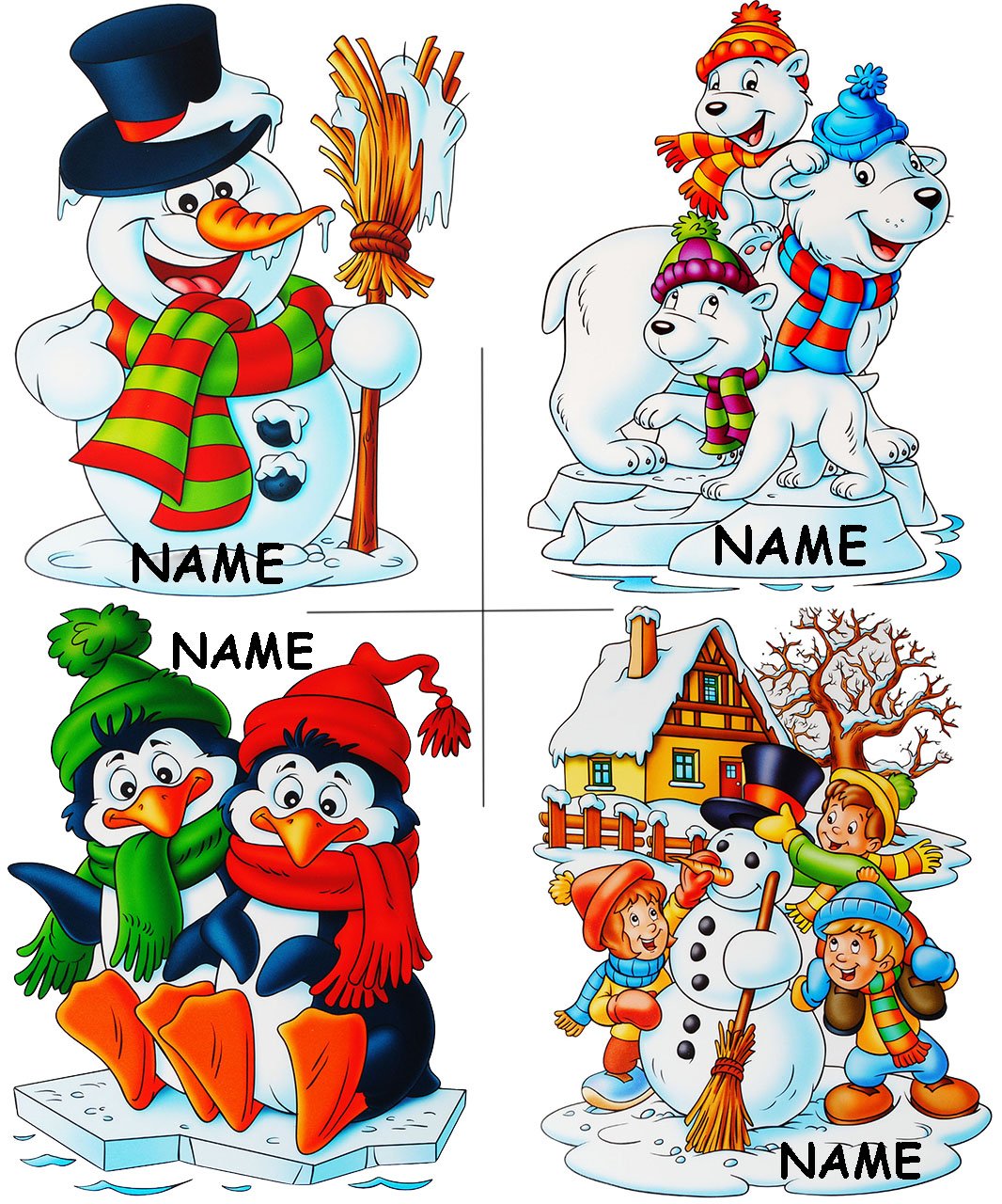 Wiederverwendbar Selbstklebend Stic Alles Meine De Gmbh 1 Stuck Statisch Haftende Xl Fensterbild Eulen Eisbaren Schneemann Pinguine Winter Weihnachtsmotive Basteln Malen Spielzeug Biz Con Co Jp