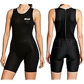 Wixen Women’s Triathlon Suit – Padded One-Piece Sleeveless Trisuit with Rear Zipper for Running, Swimming, Cycling