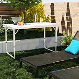 Lucn 4ft Folding Camping Table 120x60cm, 3-Height Adjustable 55/62/70cm view 6