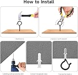 KINGLAKE Screw in Hooks 12 Pcs Q Hanger Hooks for Outdoors Black view 4