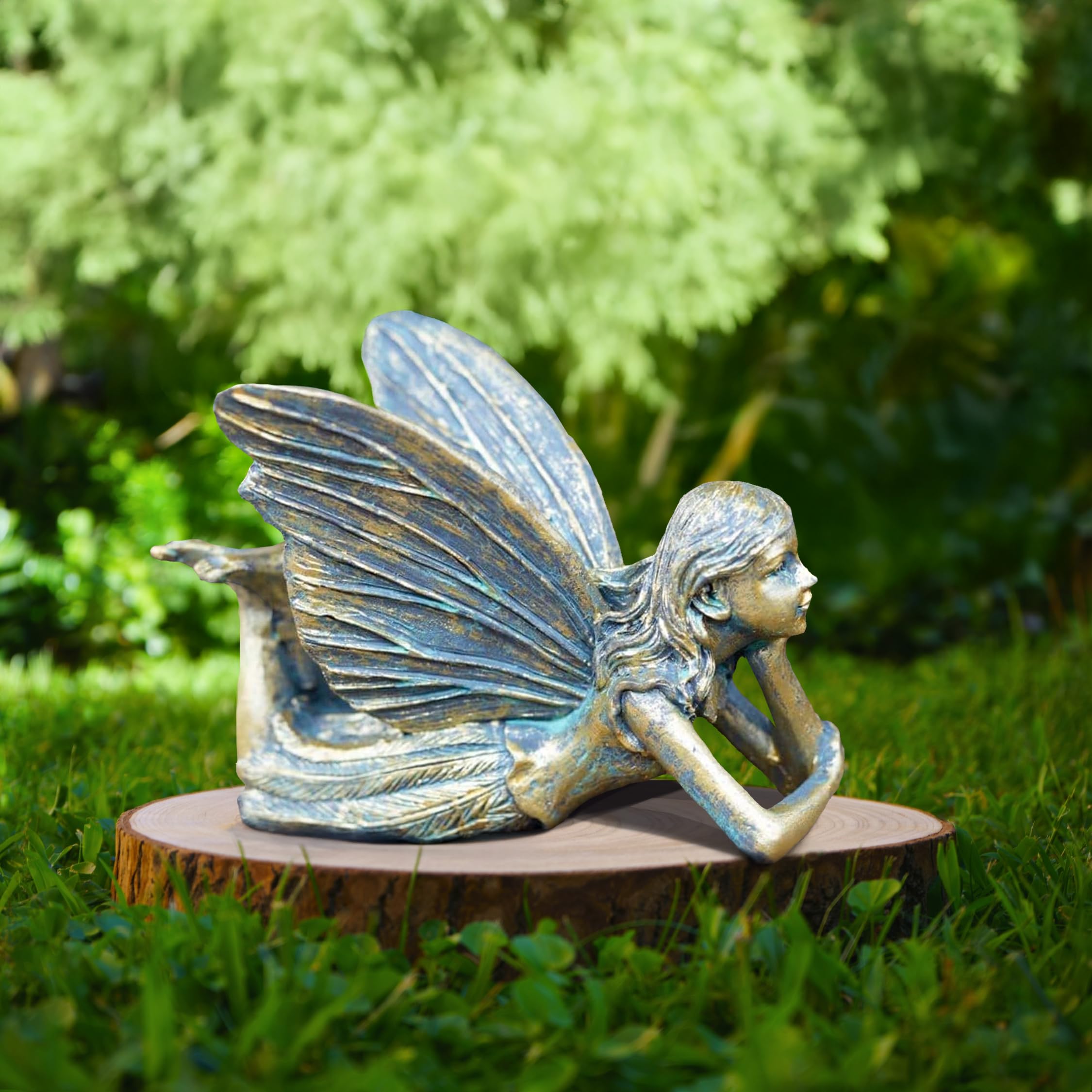 Garden Mile Resin Fairy Garden Ornaments Outdoor Unusual Outdoor Ornaments Fairy Decorations Weatherproof Fairies Figurines ornaments Amazing Gardening Gifts For Women Men