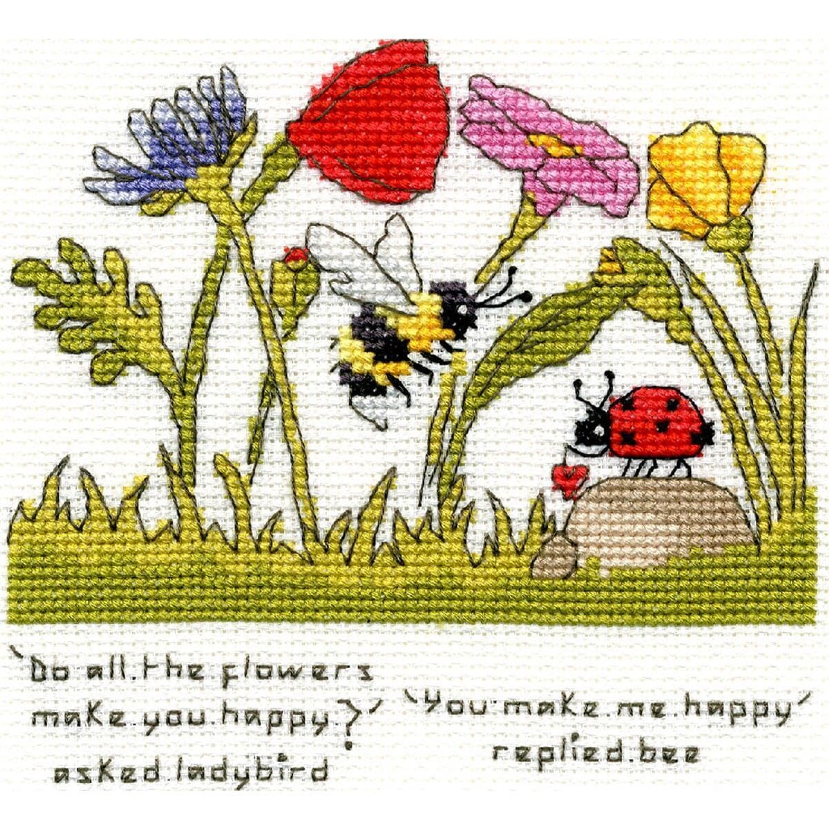 Bothy Threads Cross Stitch Kit - You Make Me Happy