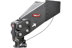 GEN-Y GH-8076AL Executive Torsion-Flex Auto Latch Rhino Fifth Wheel Pin Box Replacement with Gooseneck - 2 5/16" Coupler, 4.5