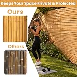 Abaseen Natural Bamboo Garden Fence Covering 2m x 4m Slat Screening view 6