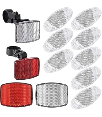 Handlebar Reflector 1pcs Bicycle Front Rear Reflective Lens Mountain ...