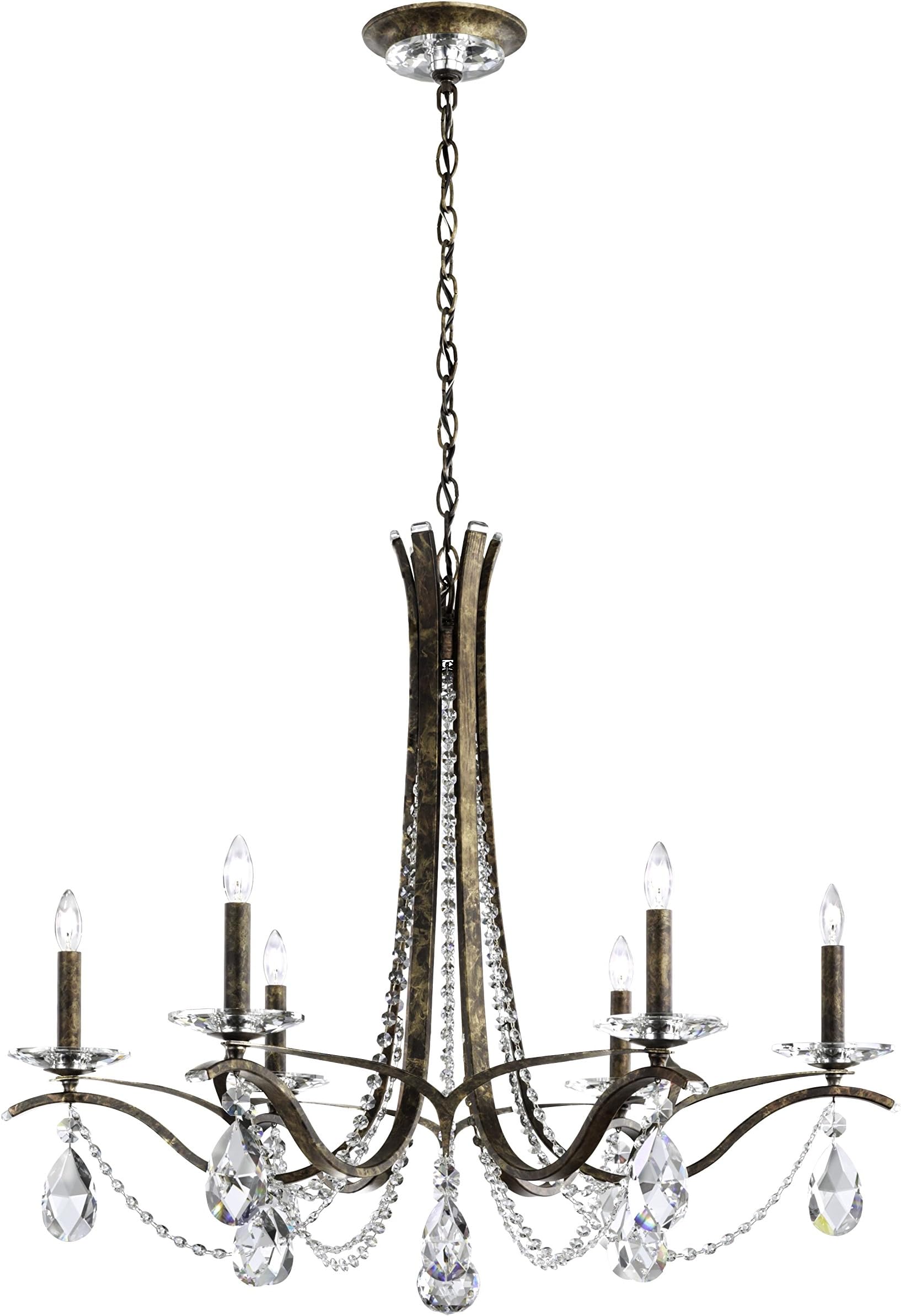 Schonbek VA8336N-76A Swarovski Lighting Vesca Chandelier, Heirloom Bronze