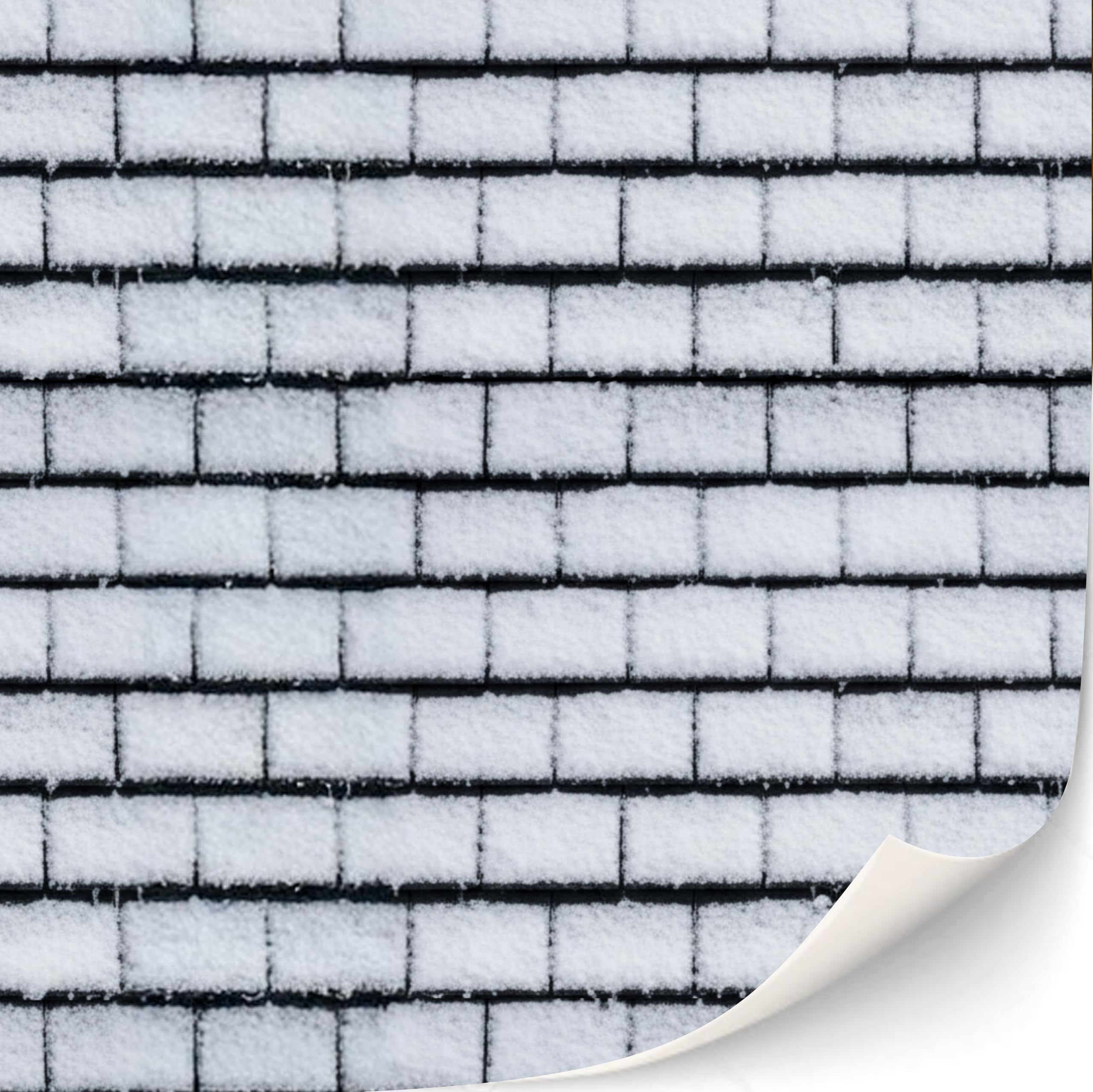 3 Sheets Self-Adhesive Roof Tiles and Shingles for Dollhouses Scale 1:12 (Winter Village Roof)