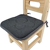 Esme L&H 12 Inch Kids Chair Pads with Ties Breathable 3D Air Mesh Chair Cushion Square Seat Cushion for Kids Chair/School Chair/Wood Chairs