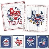 Deorfuy Texas Swedish Dish Cloths - 6PCS Red Blue Texas Swedish Dishcloths for Kitchen, Washing Reusable Dishes Towels, Washable Cleaning Sponge Home Party Housewarming Supplies Fast Drying