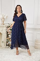 SCOMCHIC Womens Plus Size Wedding Guest Dress