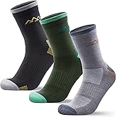 innotree Merino Wool Hiking Socks for Men Thermal Winter Warm Micro Crew Work Cushion Socks, 3 Pairs
