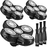 Bald Head Shavers Replacement Blades, BENACES 3 Pack Blades Refills Compatible with Freebird Head Shaver, 5-Blade Razor with Cleaning Brush, Specially Engineered for Bald Men, Face Electric Razor