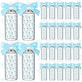 Singhoow 24 Pcs Blue Bow Plastic Cups Coquette Bow Aesthetic Cup with Lids and Straws 14 oz Reusable Cute Bow Plastic Tumbler with Ribbon Bow for Women Birthday Bridal Shower Wedding Party Supplies