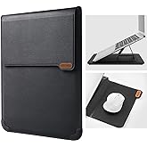 Nillkin Laptop Sleeve 15.6 inch (3-in-1), MacBook Sleeve with Adjustable Stand & Mouse Pad, 2 Stand Modes, 15 inch Laptop Case, Slim MacBook Accessories for Samsung/Surface/Chromebook 13-15.6'', Black