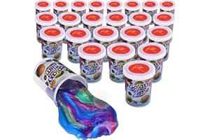 Kicko Marbled Unicorn Color Slime - 24 Pack Colorful Galaxy Sludge - Gooey Fidget Set for Sensory and Tactile Stimulation, Stress Relief, Party Favor, Educational Game