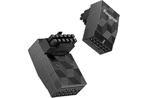 12VHPWR Adapter 90 Degree 1 Pack Fasgear Right Angle PCI-e 5.0 16pin Power Adapter 12+4pin 600W GPU Male to Female Connector 