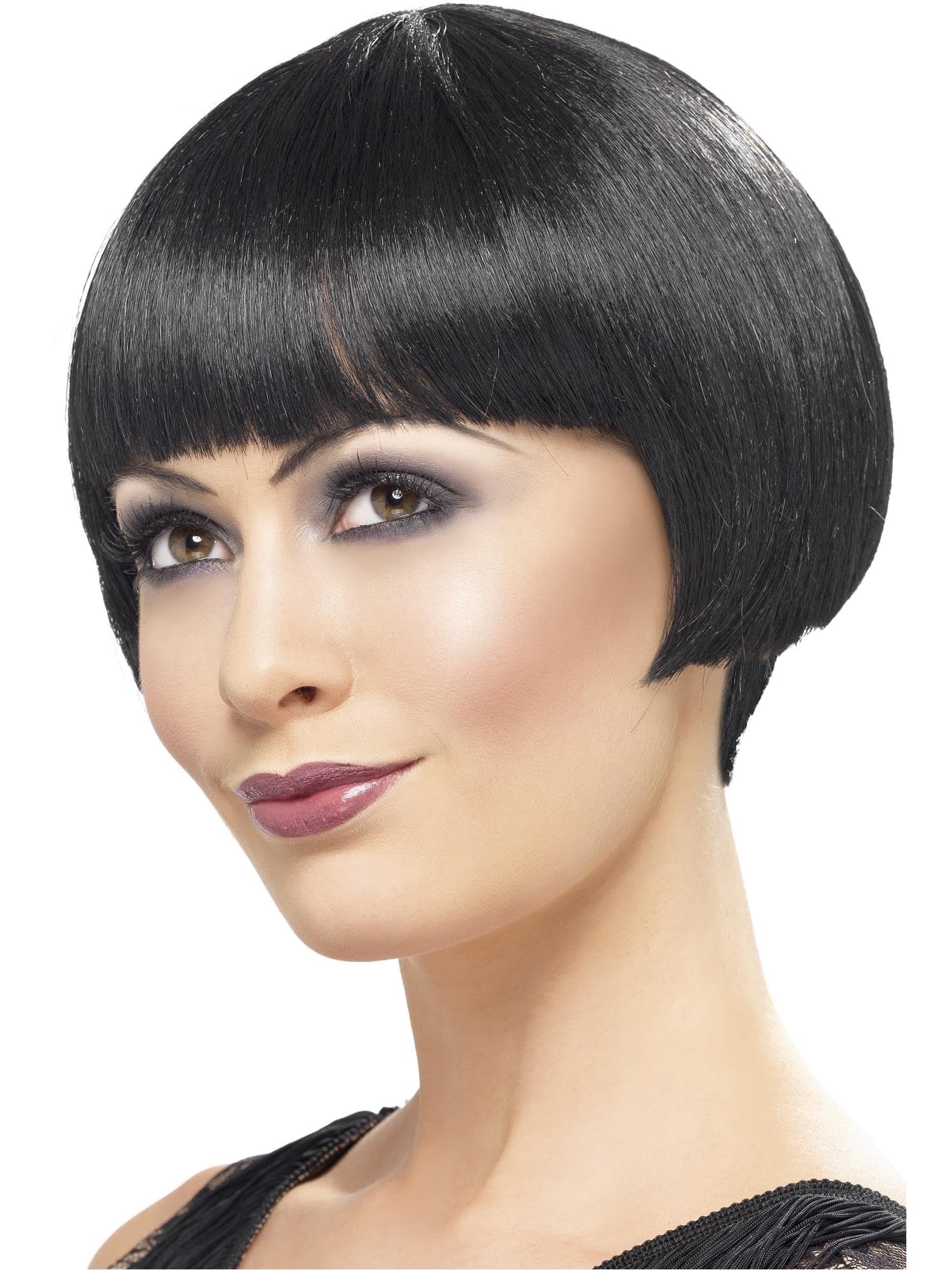Smiffys 20's Flapper Bob Wig - Black(Size: One Size)
