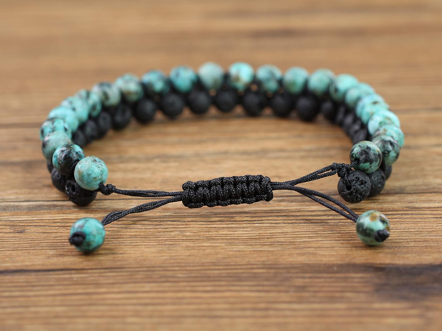 COAI/&reg; Pulsera de Piedras Semipreciosa de 2 Capas