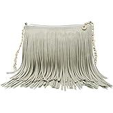 Solene Fringe Crossbody Shoulder Bag with Strap, Tassel Messenger bag, Country Style Western Fringe Purse for Women