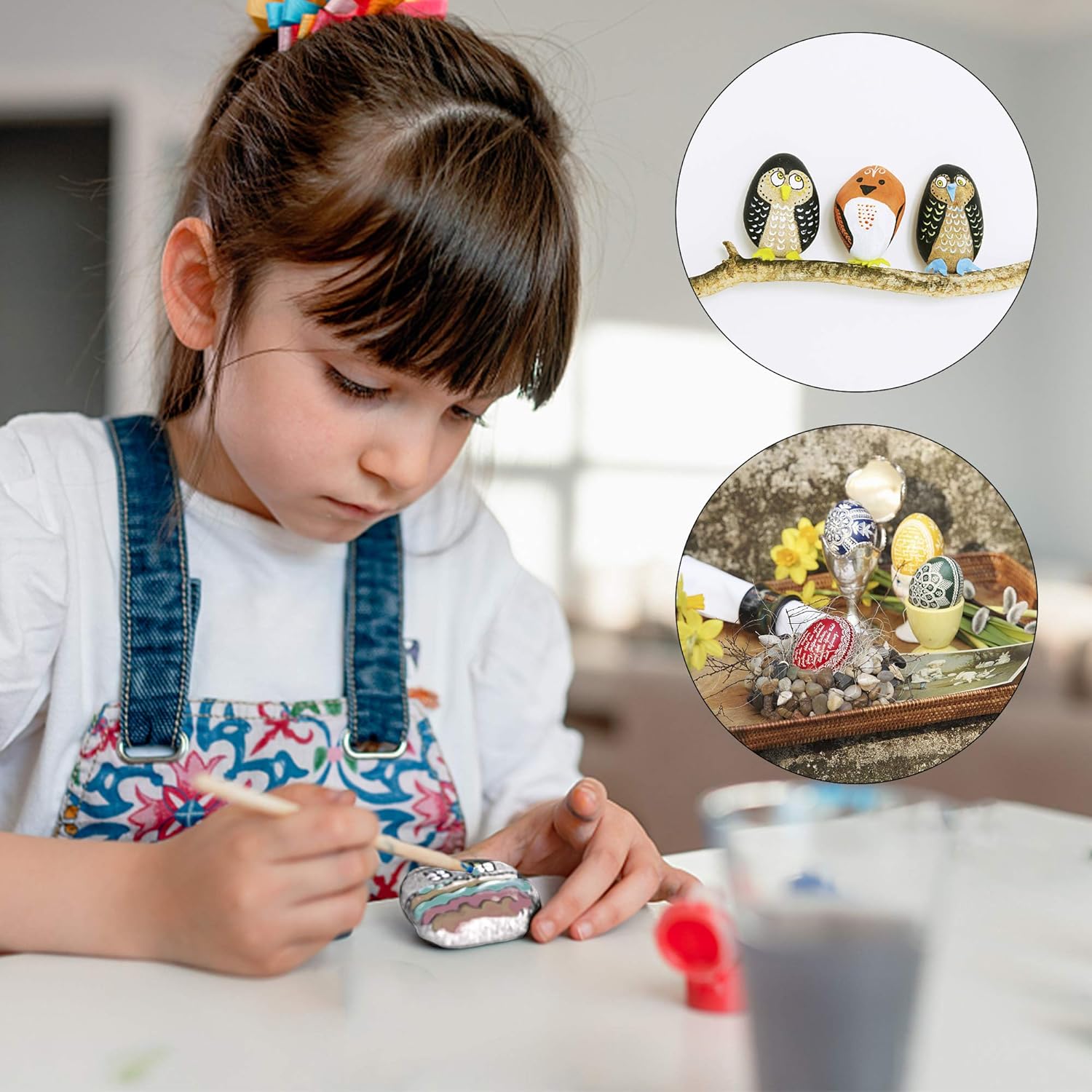 TIDYON 10 Rocks for Painting Smooth White Large River Rocks for Kids Painting and Crafting Garden Decor (2-4 inches) : Garden & Outdoor