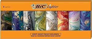 BIC Special Edition Marble Series Lighters, Set of 8 Lighters
