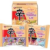 Nongshim Shin Ramyun Toomba Noodles, Creamy Korean Mac and Cheese Style Noodles, Gentle Kick of Spice, Korean Stir Fry Style Instant Noodles, 4.83 oz (Pack of 4), Packaging May Vary.