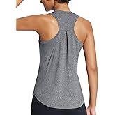 baleaf Workout Tank Tops for Women Sleeveless Athletic Top Loose Fit Running Shirts High Neck Yoga Gym Clothes