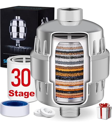IceJoy Shower Filter Replacement Cartridge - Removes Chlorine & Heavy Metals, Fits Most Shower Heads