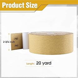 Shawya PSA Sandpaper Roll 60 Grit 2-3/4in x 20
