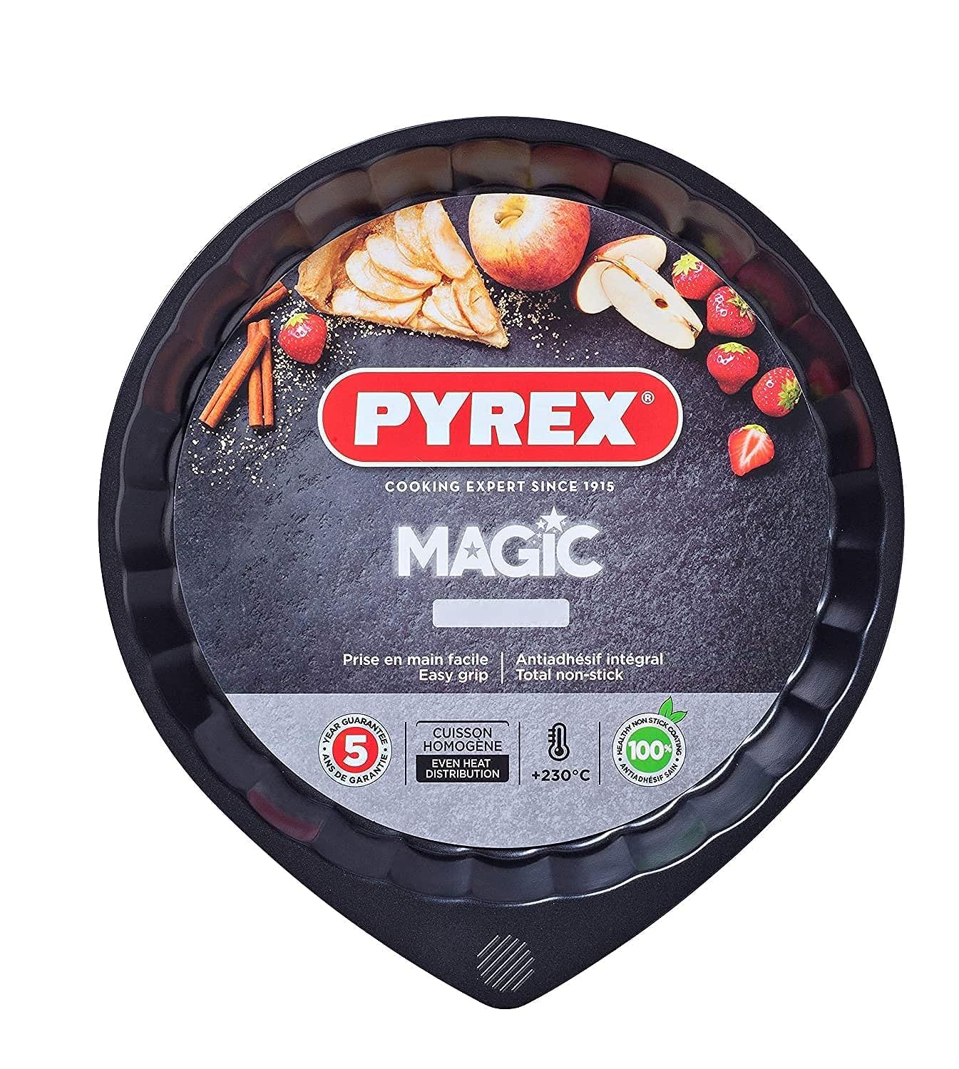 Pyrex MG30BN6 Magic Flan Tin, Black, 30 cm