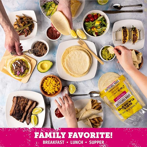 DEL CAMPO SOFT CORN TORTILLAS – 6 INCH ROUND 1 LB. BAG. 100% DELICIOUS, GLUTEN FREE AND ALL-CORN AUTHENTIC MEXICAN FOOD. MANY SERVING OPTIONS: WRAPS, TACOS, QUESADILLAS OR BURRITOS, KOSHER. (16CT.)