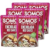 SOMOS Red Enchilada Sauce - Authentic Mexican Flavor &amp; Trusted Quality &ndash; Gluten Free, Non-GMO &amp; Vegan - Perfect for Enchiladas, Chip Dip | 8 oz Pouches (Pack of 6)