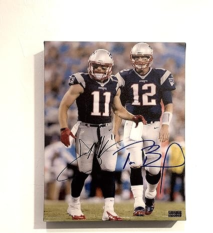 julian edelman autographed football