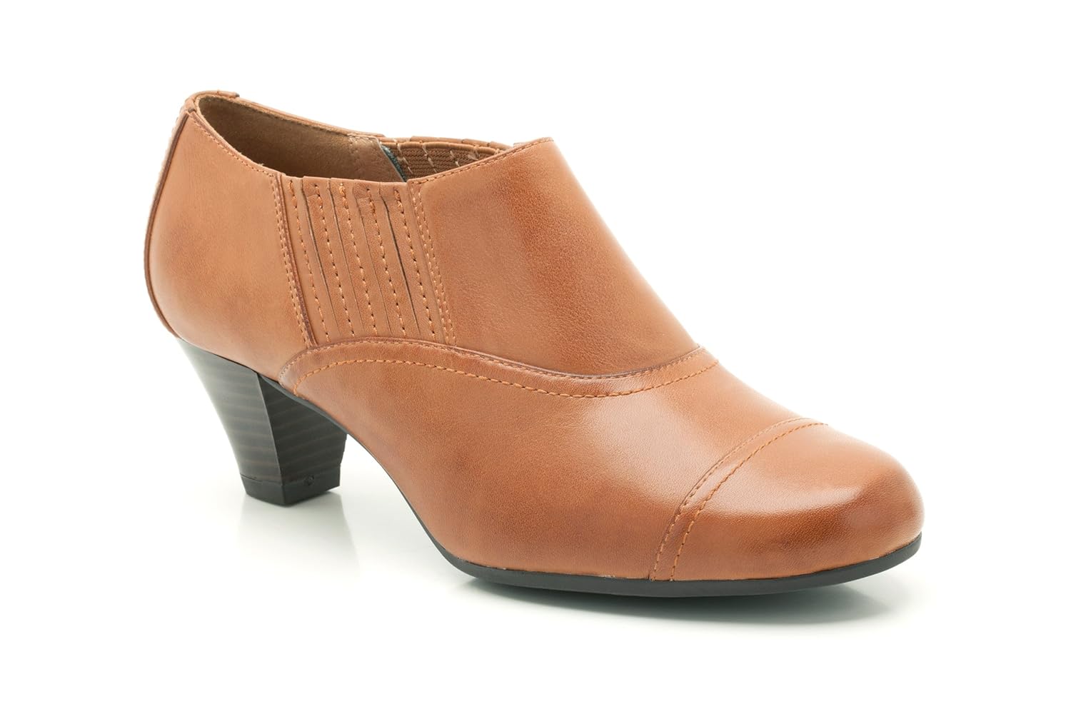 Clarks Womens Casual K Fearne Spruce Leather Shoes In Dark Tan Extra Wide Fit Size 7.5 Amazon
