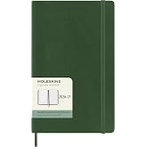 Moleskine 2026-27 18-Month Weekly Planner, Large, Myrtle Green, Softcover | July 2026-December 2027 Large (5" x 8.25") 208-page weekly planner with ruled notes pages, stickers, and expandable pocket.